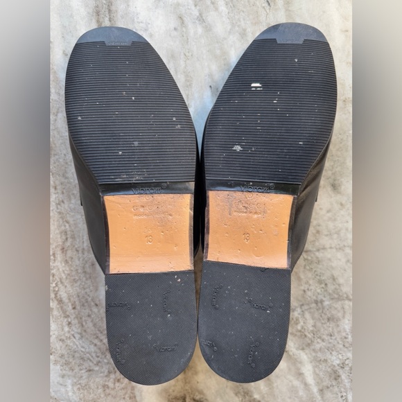 GUCCI PRINCETOWN BLACK LEATHER WEB TASSEL SLIPPER MULE 13/ 13.5 US LOAFER PARIDE - Picture 11 of 12